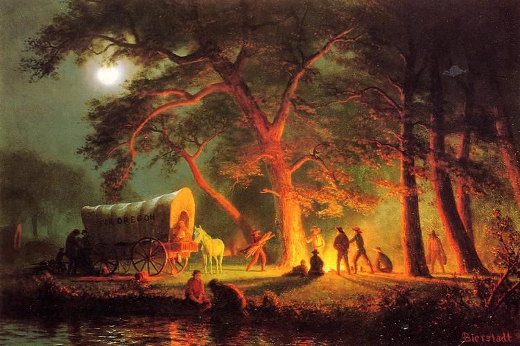 Albert Bierstadt Oil Painting Oregon Trail - Click Image to Close